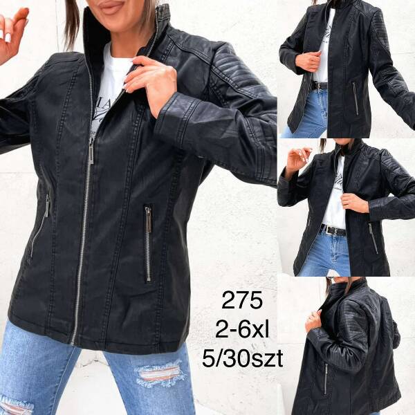Kurtki damskie skórzana Roz 2XL-6XL, 1 kolor Paczka 5 szt