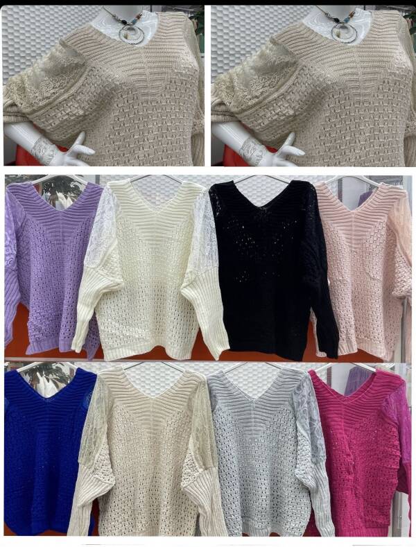Swetry damskie (Włoskie produckt) Roz Standard, Mix Kolor .Paczka 5 szt
