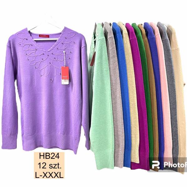 Swetry damskie Roz L-3XL, Mix Kolor Paczka 12 szt