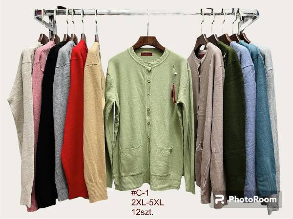 Swetry damskie Roz 2XL-5XL, Mix Kolor Paczka 12 szt