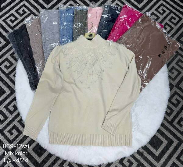 Swetry damskie Roz L/XL-XL/2XL Mix Kolor Paczka 12 szt