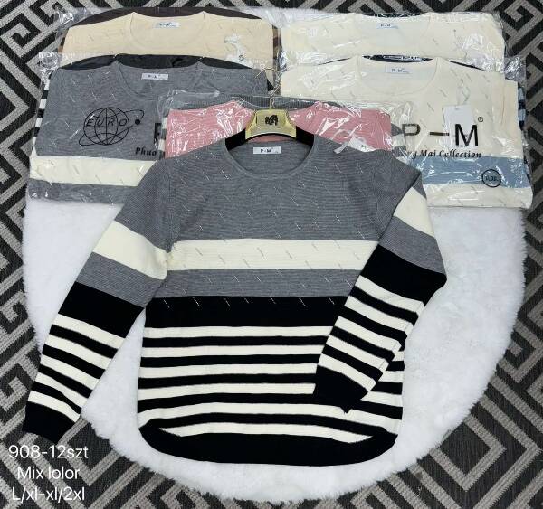 Swetry damskie Roz L/XL-XL/2XL Mix Kolor Paczka 12 szt