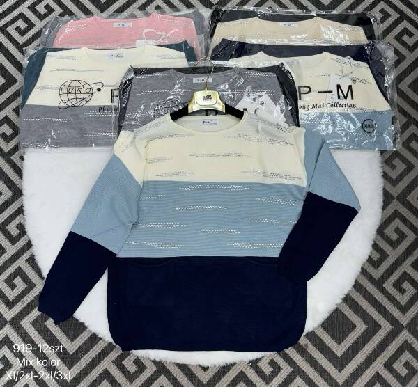 Swetry damskie Roz XL-3XL Mix Kolor Paczka 12 szt
