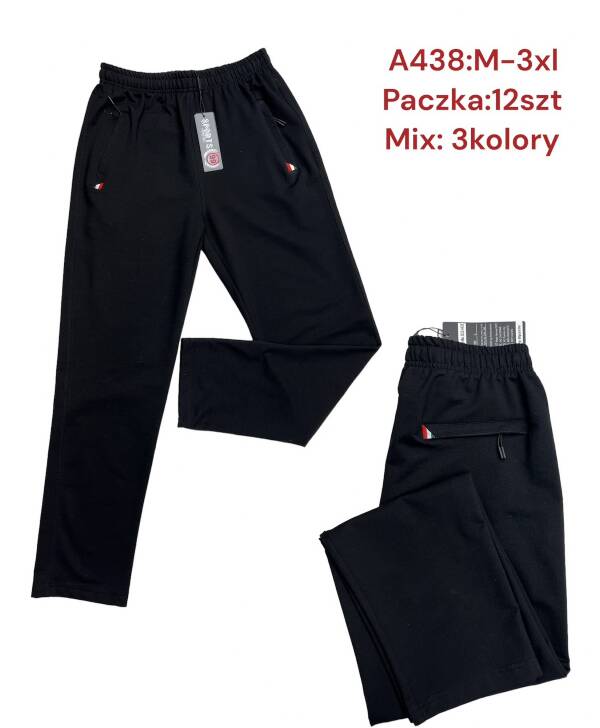 Spodnie dresowe meskie Roz M-3XL, Mix 3 Kolor Paczka 12 szt