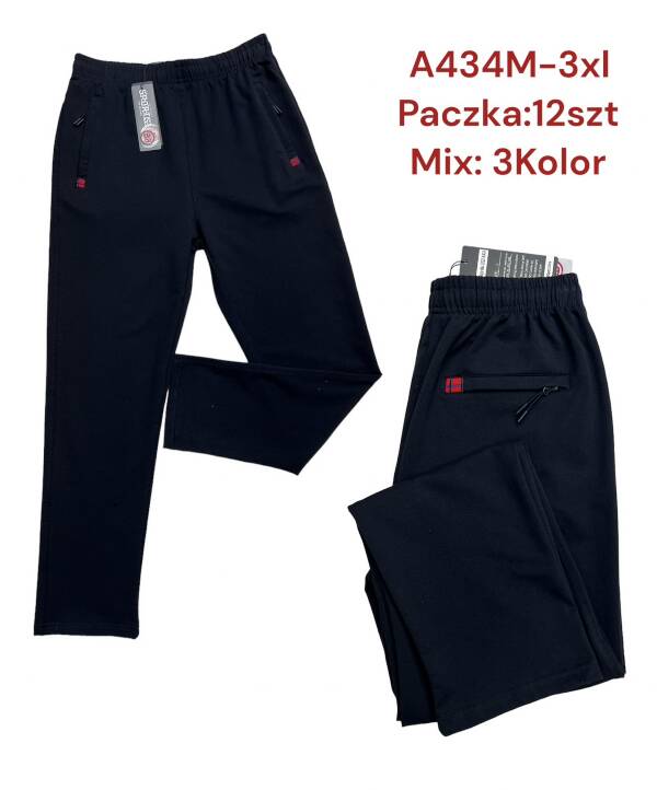 Spodnie dresowe meskie Roz M-3XL, Mix 3 Kolor Paczka 12 szt