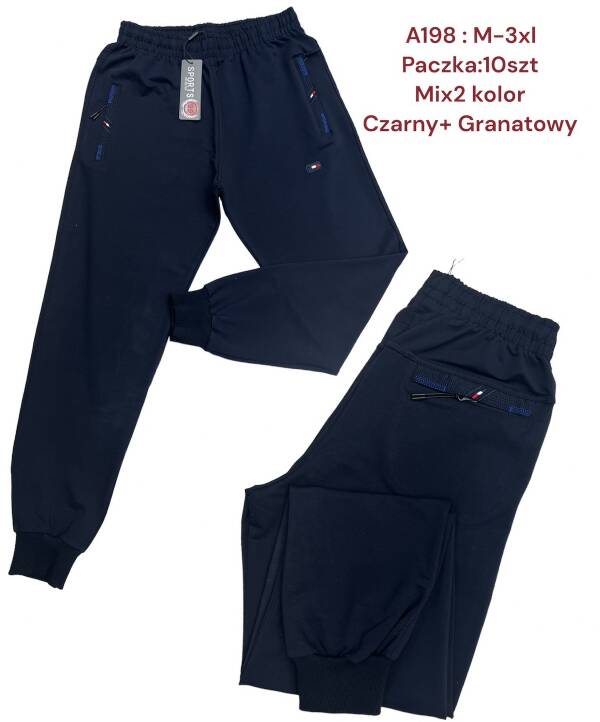 Spodnie dresowe meskie Roz M-3XL, Mix 2 Kolor Paczka 12 szt