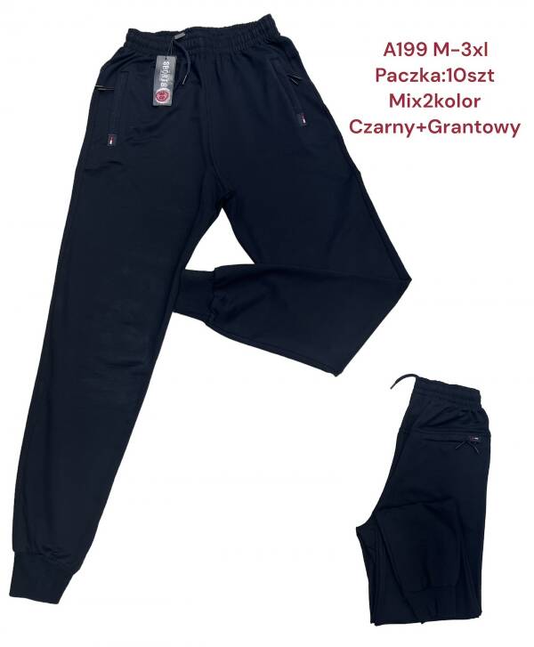 Spodnie dresowe meskie Roz M-3XL, Mix 2 Kolor Paczka 10 szt