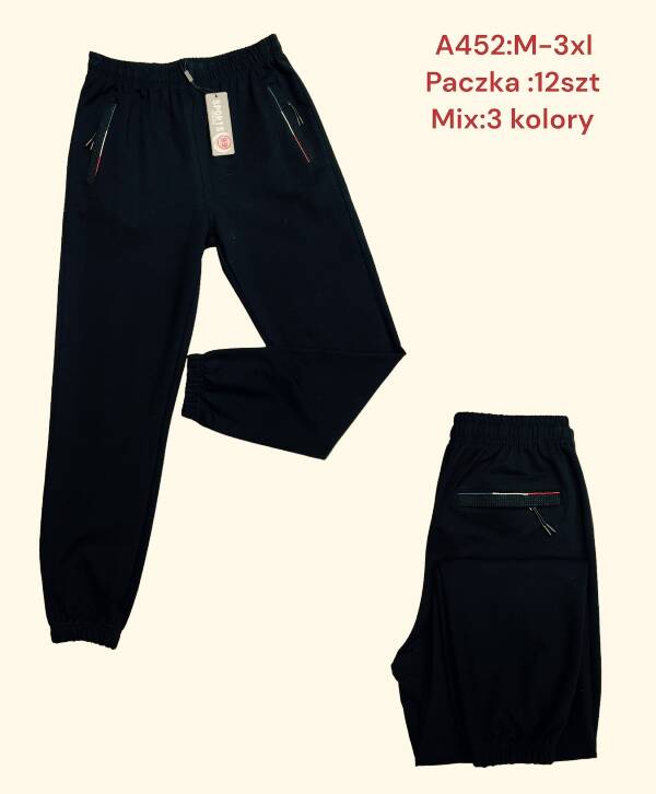 Spodnie dresowe meskie Roz M-3XL, Mix 3 Kolor Paczka 10 szt