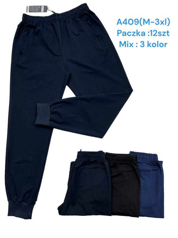 Spodnie dresowe meskie Roz M-3XL, Mix 3 Kolor Paczka 12 szt