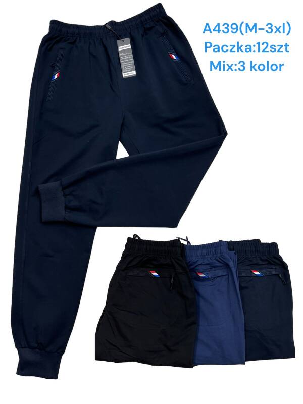 Spodnie dresowe meskie Roz M-3XL, Mix 3 Kolor Paczka 12 szt