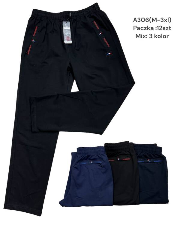 Spodnie dresowe meskie Roz M-3XL, Mix 3 Kolor Paczka 12 szt