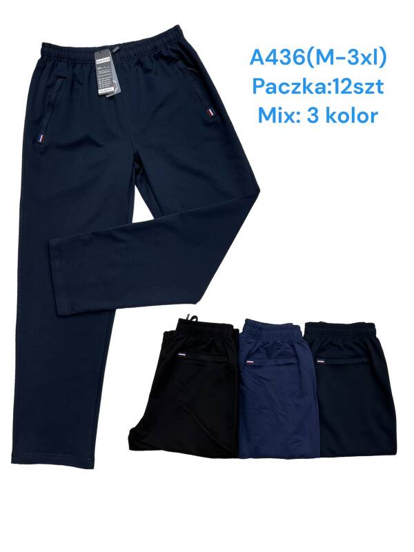 Spodnie dresowe meskie Roz M-3XL, Mix 3 Kolor Paczka 12 szt