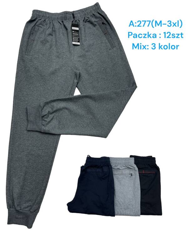 Spodnie dresowe meskie Roz M-3XL, Mix 3 Kolor Paczka 12 szt
