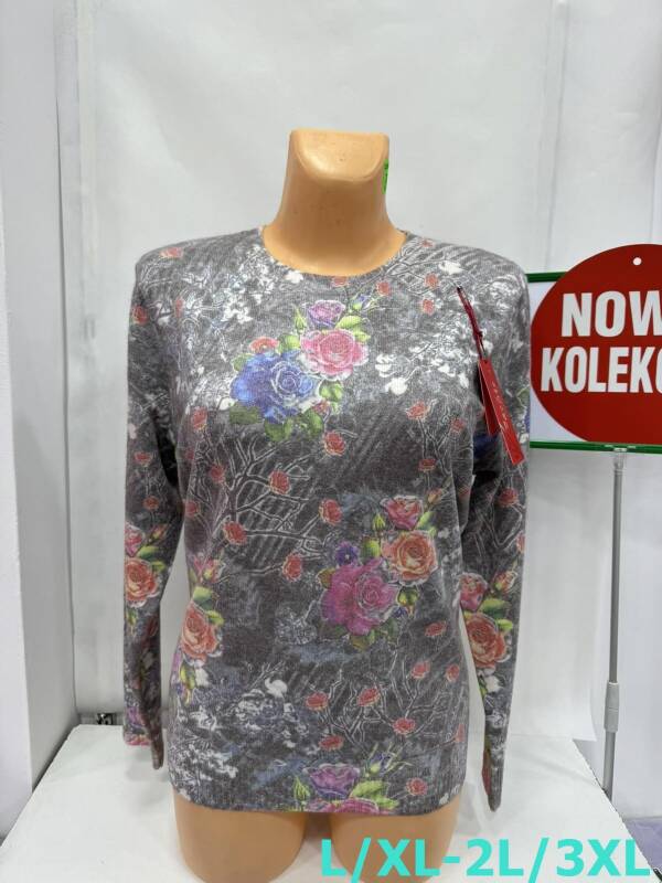 Swetry damskie Roz L/XL-2XL/3XL. 1 Kolor, Paszka 12 szt