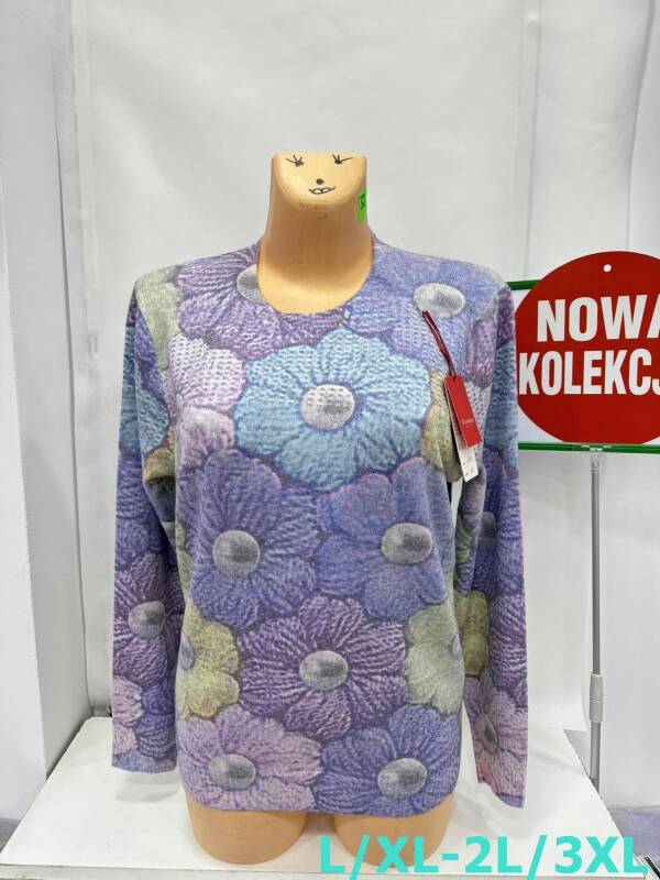 Swetry damskie Roz L/XL-2XL/3XL. 1 Kolor, Paszka 12 szt