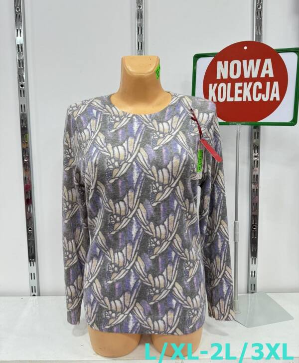Swetry damskie Roz L/XL-2XL/3XL. 1 Kolor, Paszka 12 szt
