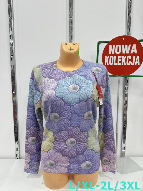 Swetry damskie Roz L/XL-2XL/3XL. 1 Kolor, Paszka 12 szt