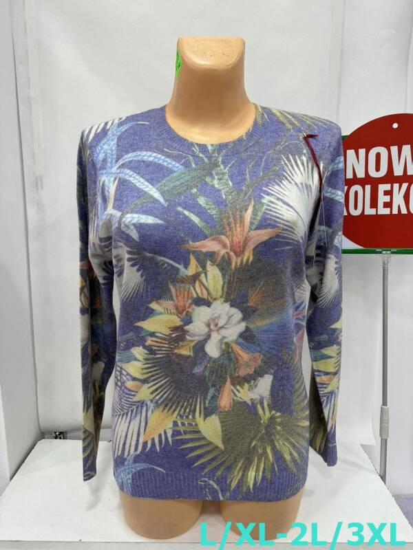 Swetry damskie Roz L/XL-2XL/3XL. 1 Kolor, Paszka 12 szt