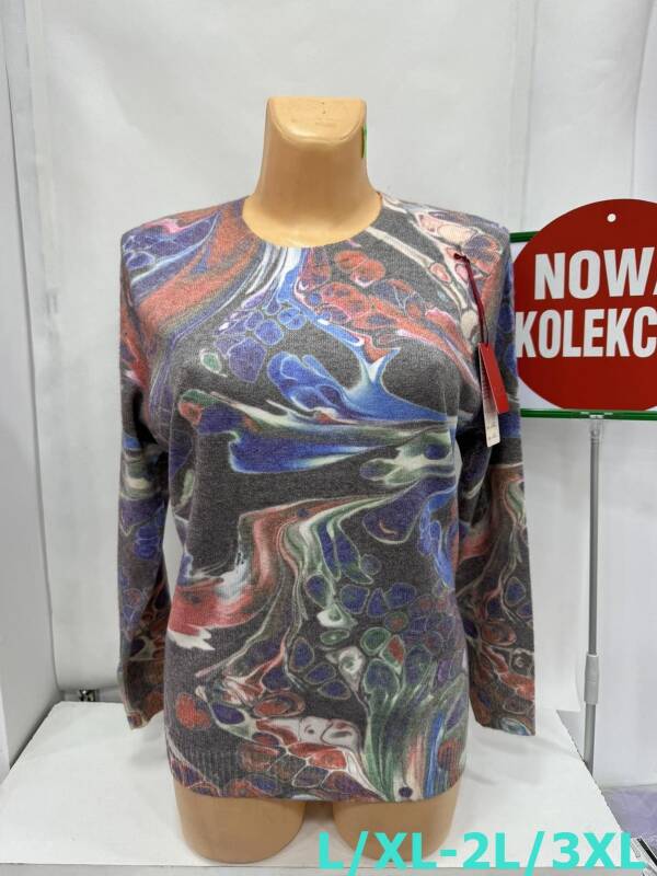 Swetry damskie Roz L/XL-2XL/3XL. 1 Kolor, Paszka 12 szt