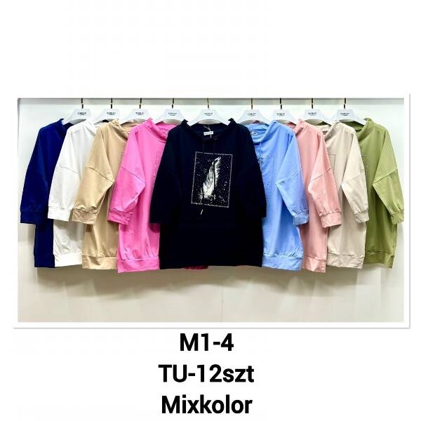 Bluza damska Roz Standard. Mix Kolor, Paszka 12 szt