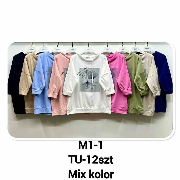 Bluza damska Roz Standard. Mix Kolor, Paszka 12 szt