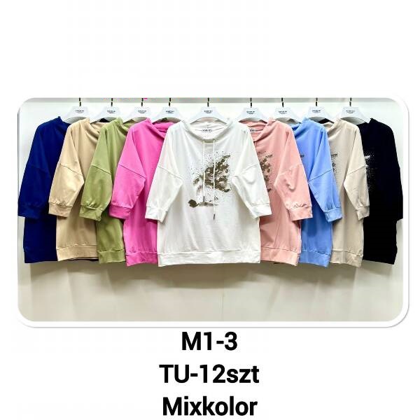 Bluza damska Roz Standard. Mix Kolor, Paszka 12 szt