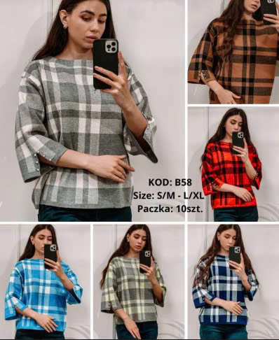 Swetry damskie Roz S/M-L/XL. Mix Kolor, Paszka 10 szt