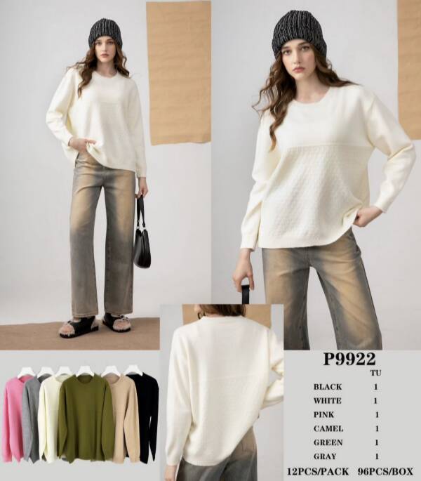Swetry damskie Roz Standard. Mix Kolor, Paszka 12 szt