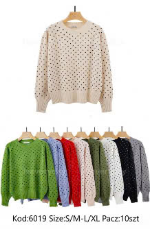 Swetry damskie Roz S/M-L/XL. Mix Kolor, Paszka 10 szt