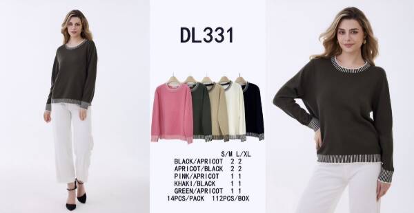 Swetry damskie Roz S/M-L/XL. Mix Kolor, Paszka 12 szt