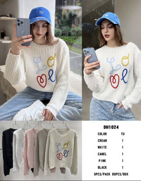 Swetry damskie Roz Standard. Mix Kolor, Paszka 5 szt