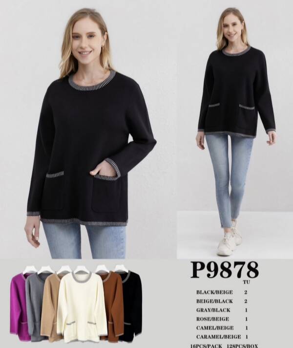 Swetry damskie Roz Standard. Mix Kolor, Paszka 12 szt