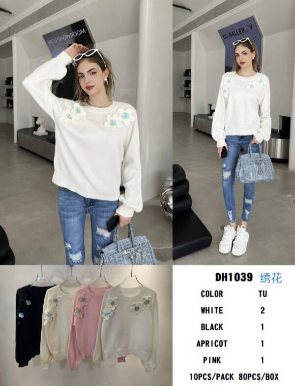 Swetry damskie Roz Standard. Mix Kolor, Paszka 10 szt