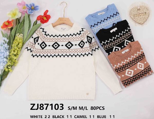 Swetry damskie (Francja produkt) Roz S/M-L/XL. Mix Kolor, Paszka 10 szt