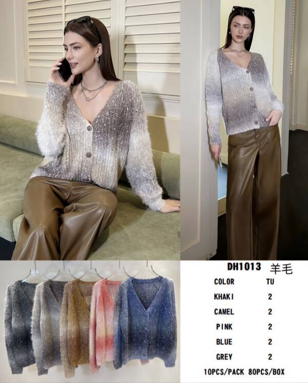 Swetry damskie Roz Standard. Mix Kolor, Paszka 10 szt