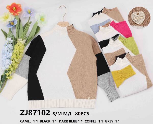 Swetry damskie (Francja produkt) Roz S/M-L/XL. Mix Kolor, Paszka 10 szt