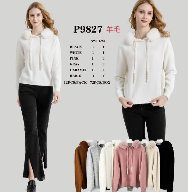 Swetry damskie Roz S/M-L/XL. Mix Kolor, Paszka 12 szt