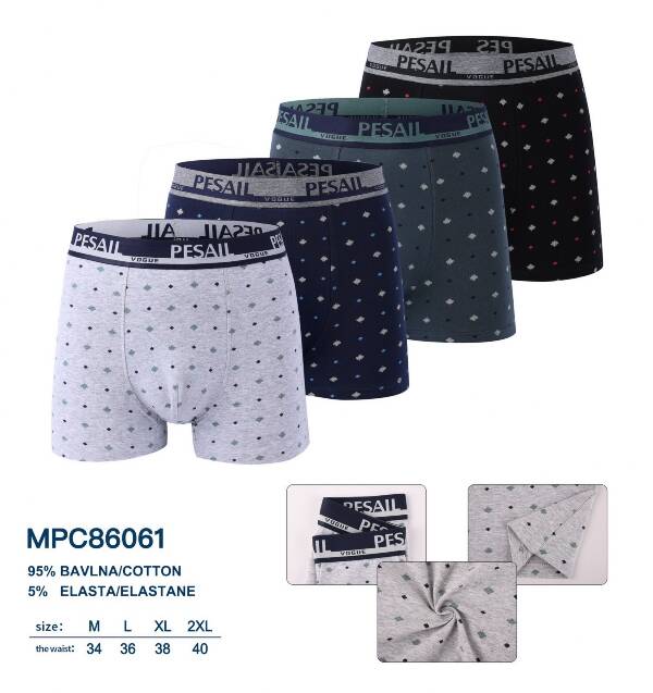 Bokserki męskie Roz M-2XL, Mix kolor Paczka 24 szt