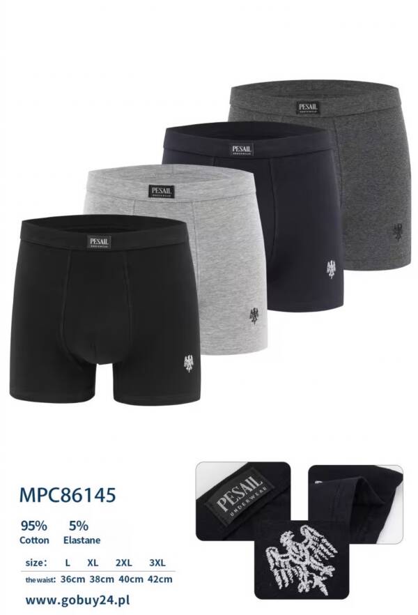 Bokserki męskie Roz L-3XL, Mix kolor Paczka 24 szt