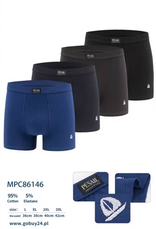 Bokserki męskie Roz L-3XL, Mix kolor Paczka 24 szt