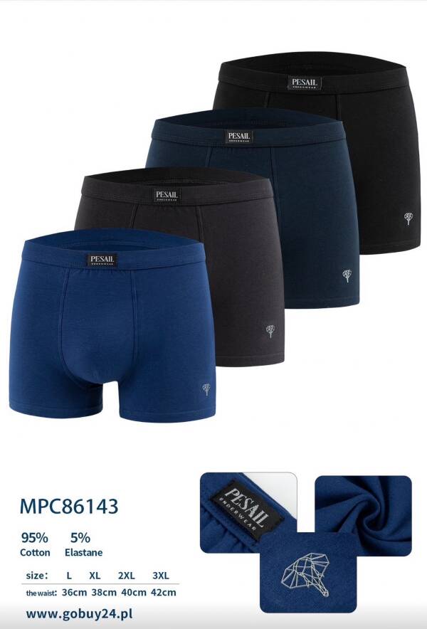 Bokserki męskie Roz L-3XL, Mix kolor Paczka 24 szt