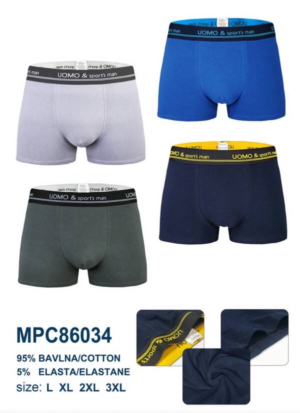Bokserki męskie Roz L-3XL, Mix kolor Paczka 24 szt