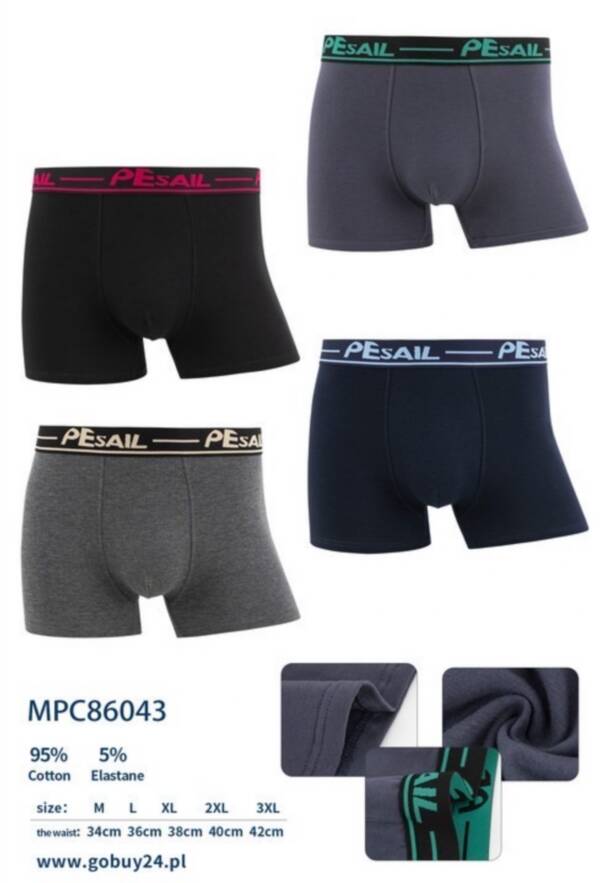 Bokserki męskie Roz L-3XL, Mix kolor Paczka 24 szt