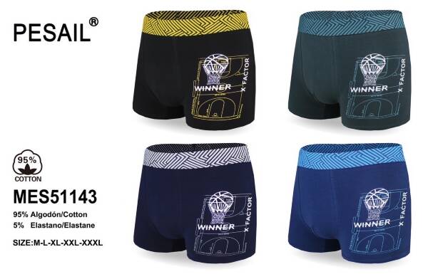 Bokserki męskie Roz L-3XL, Mix kolor Paczka 24 szt