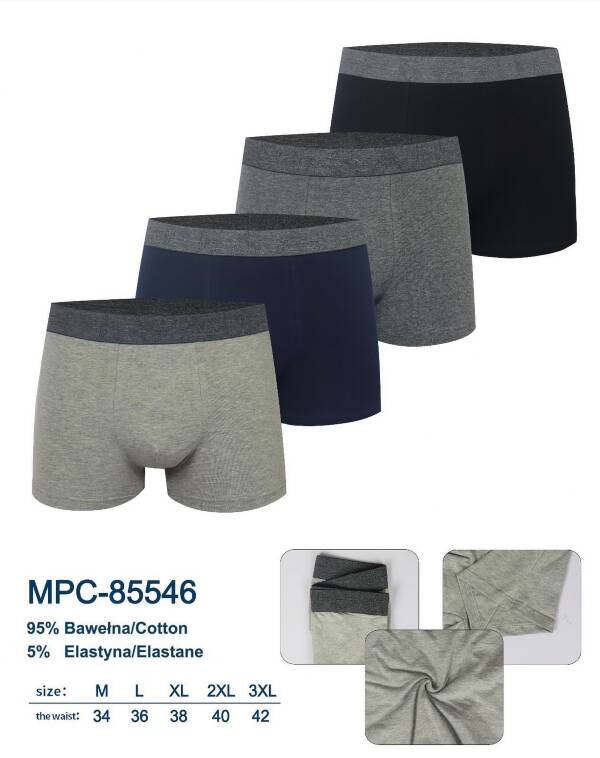 Bokserki męskie Roz M-3XL, Mix kolor Paczka 24 szt