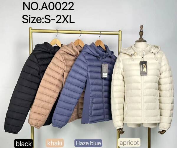 Kurtki damskie zimowe Roz S-2XL, 1 Kolor Paczka 5 szt