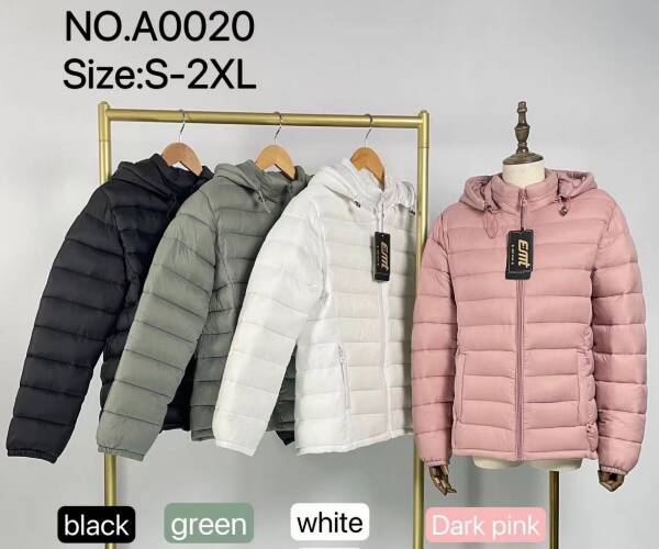 Kurtki damskie zimowe Roz S-2XL, 1 Kolor Paczka 5 szt