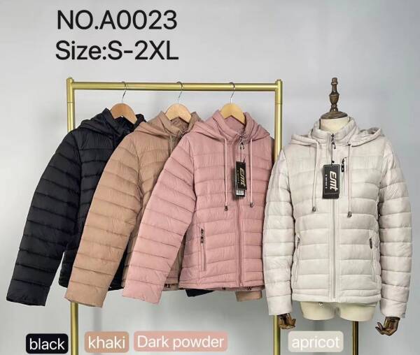 Kurtki damskie zimowe Roz S-2XL, 1 Kolor Paczka 5 szt