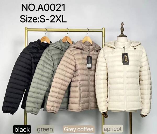 Kurtki damskie zimowe Roz S-2XL, 1 Kolor Paczka 5 szt