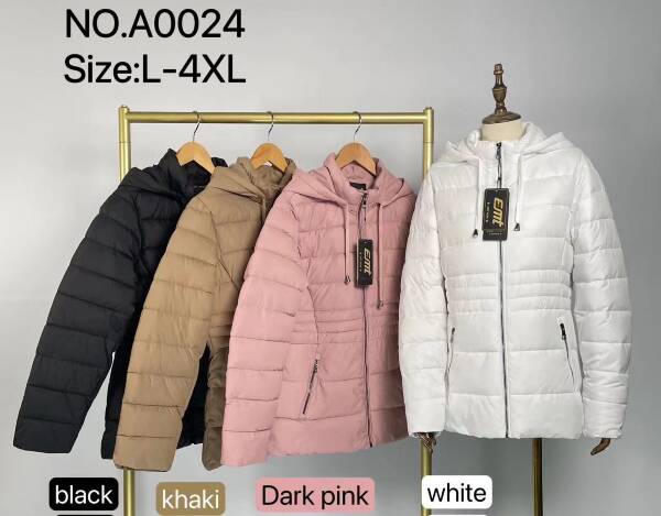 Kurtki damskie zimowe Roz L-4XL, 1 Kolor Paczka 5 szt